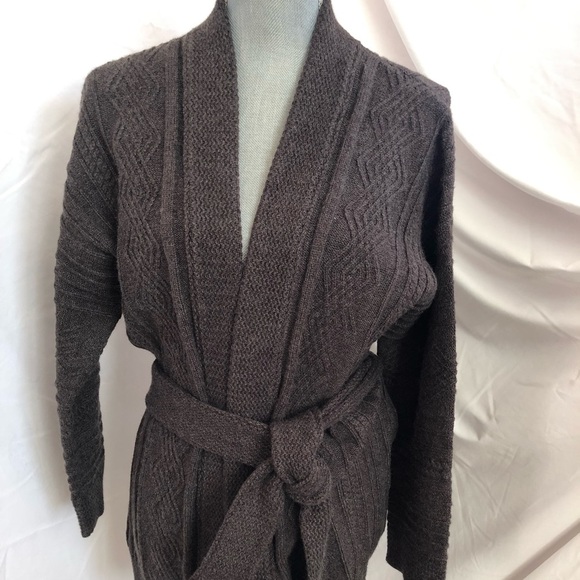 Vici Charcoal Grey Knit Wrap Cardigan Sweater - Picture 2 of 8
